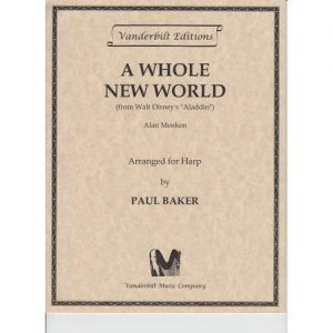 ハープ用楽譜『A Whole New World』（映画『アラジン』）の表紙