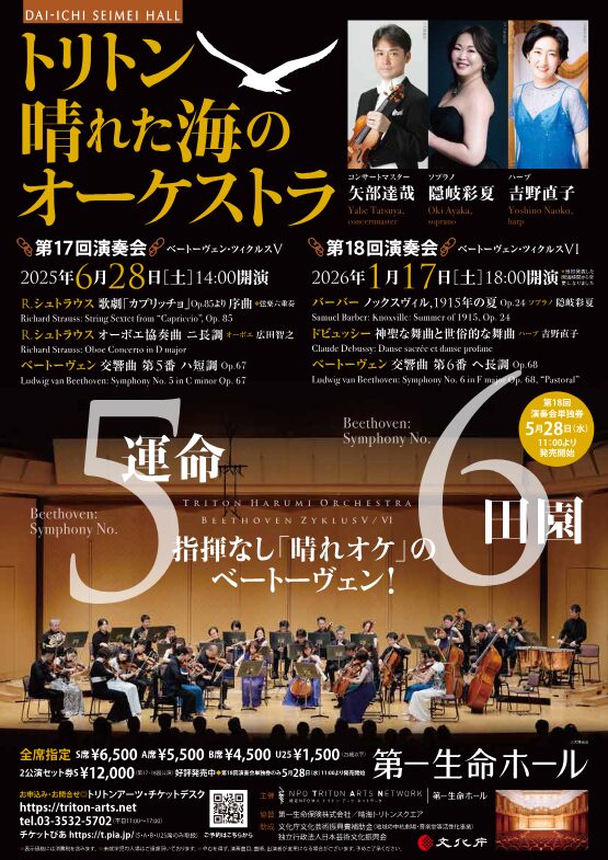 「トリトン晴れた海のオーケストラ 第18回演奏会ベートーヴェン・ツィクルスVI」の告知画像