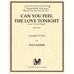 ハープ用楽譜『Can You Feel the Love Tonight』（映画『ライオンキング』）の表紙