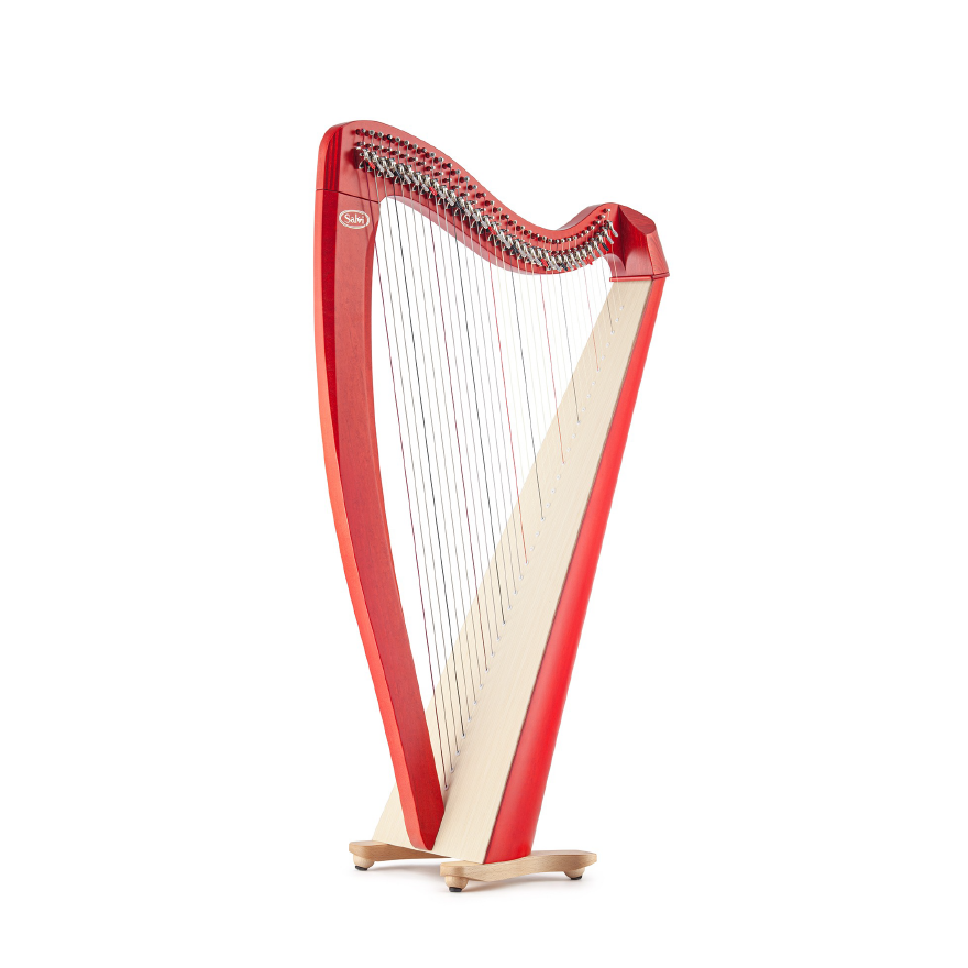 Salvi Harps 34弦レバーハープ「M2」(レッド)