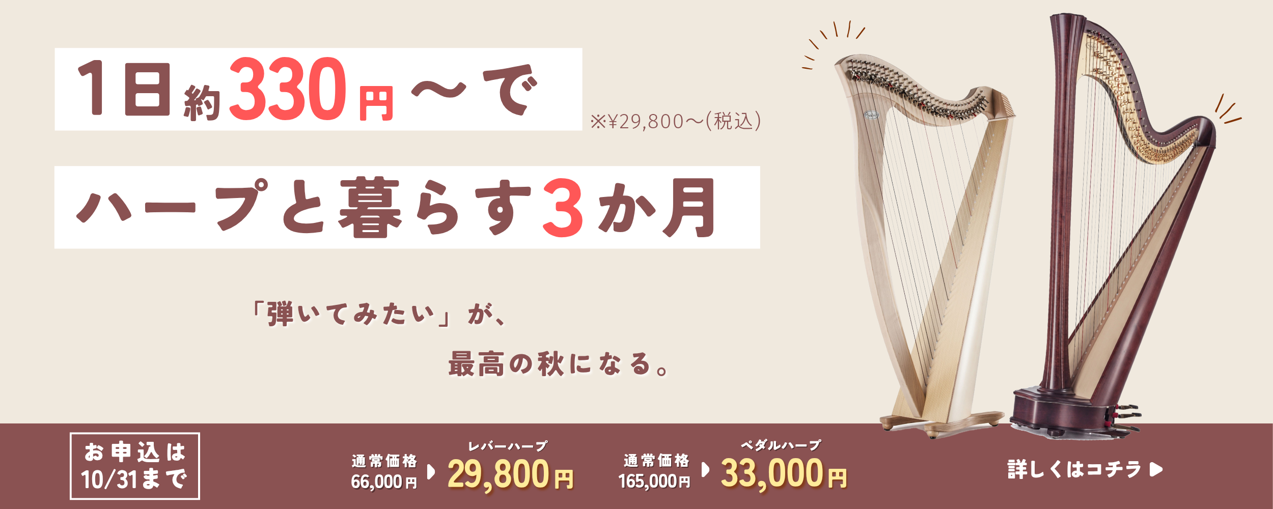 ハープと暮らす3か月！特別レンタルプランが登場！
