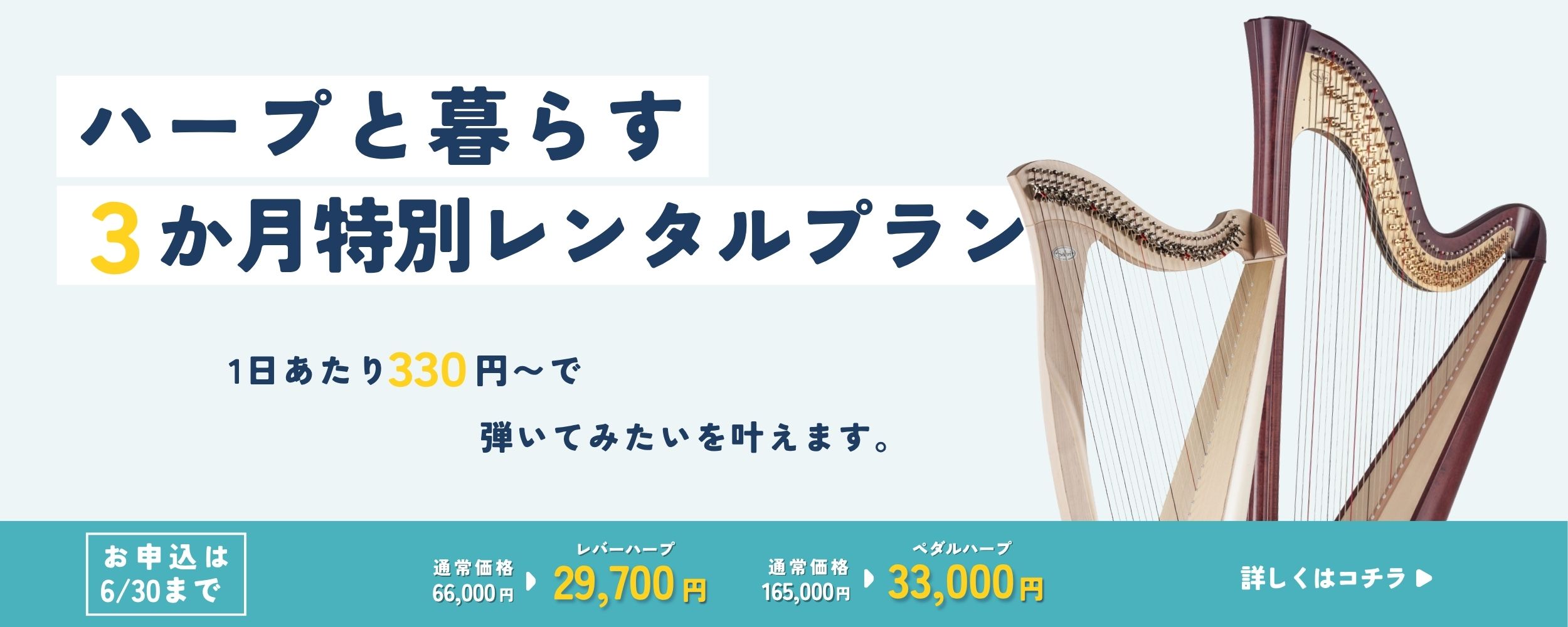 ハープと暮らす3か月！特別レンタルプランが登場！